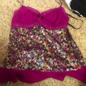 Lace with bow and flowers size L